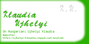 klaudia ujhelyi business card